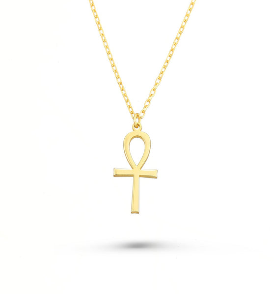 925 Silver Ankh Pendant Necklace