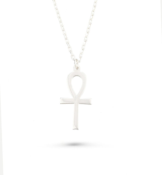 925 Silver Ankh Pendant Necklace