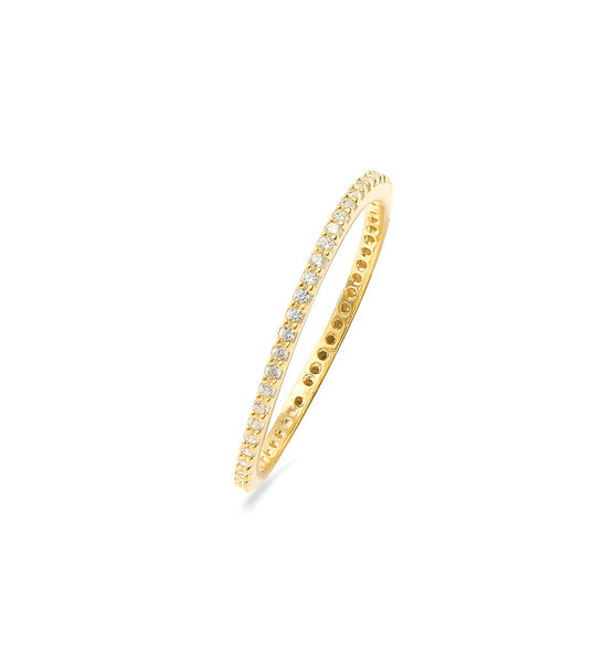 925 Silver Cubic Zirconia Eternity Band Ring