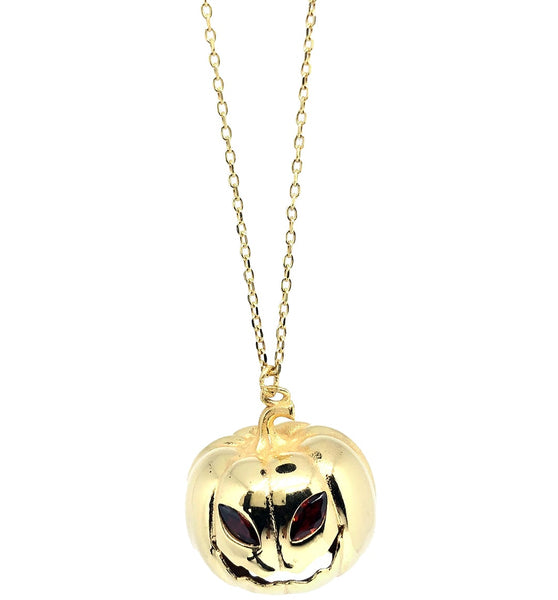 925 Silver Halloween Jack-O'-Lantern Pendant